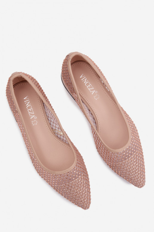 Baleriinad Sellel ondala kontsaga Võrk Kaunistusega Vinceza 62294 beeži värvi