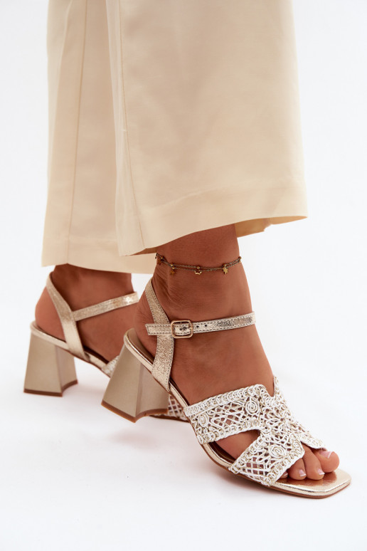 Pealistesandaalid Vinceza 20282 Kuldset värvi