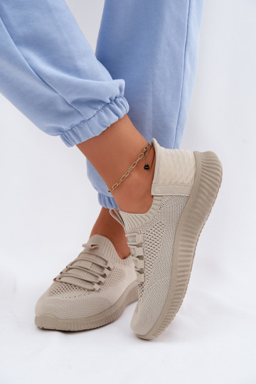 Riidest Slip-on spordijalatsid Pealiste omad beeži värvi Olive