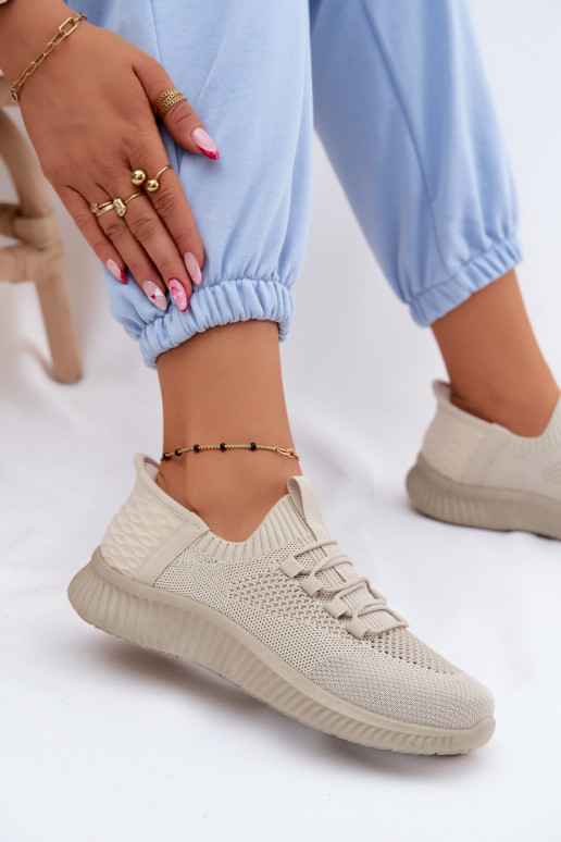 Riidest Slip-on spordijalatsid Pealiste omad beeži värvi Olive