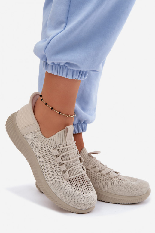 Riidest Slip-on spordijalatsid Pealiste omad beeži värvi Olive