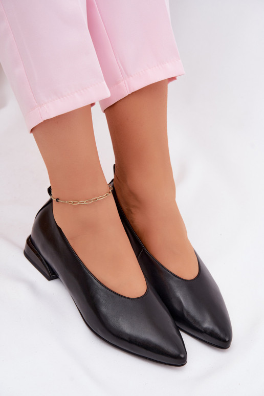 Mustad ballerina kingad laia kontsaga Hoshi