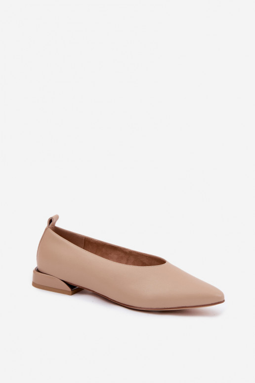 Liivased ballerina kingad laia kontsaga Hoshi