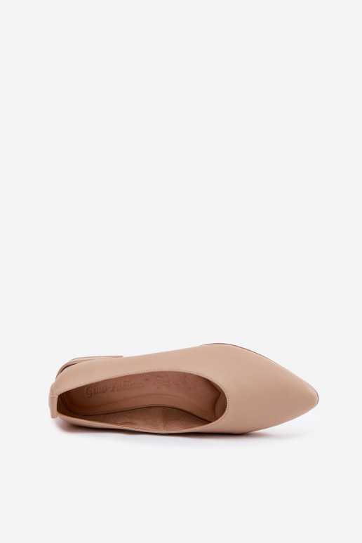Liivased ballerina kingad laia kontsaga Hoshi