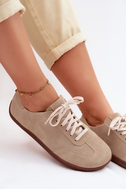 Pealhk seemisnakhsed naiste saapad Barefoot Zazoo N1243 beeži värvi