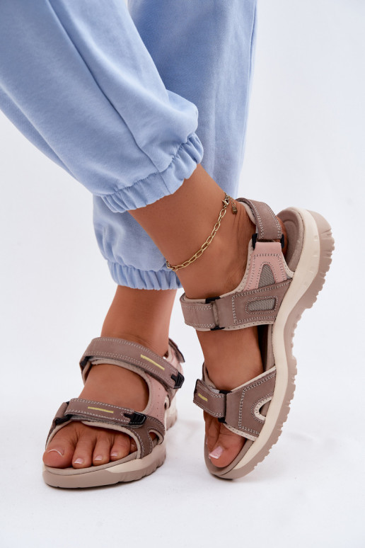 Pealistesandaalid Pealiste omad IN Sportosisseym Stylu McKeylor 95414 beeži värvi-Tumeroosad värvi