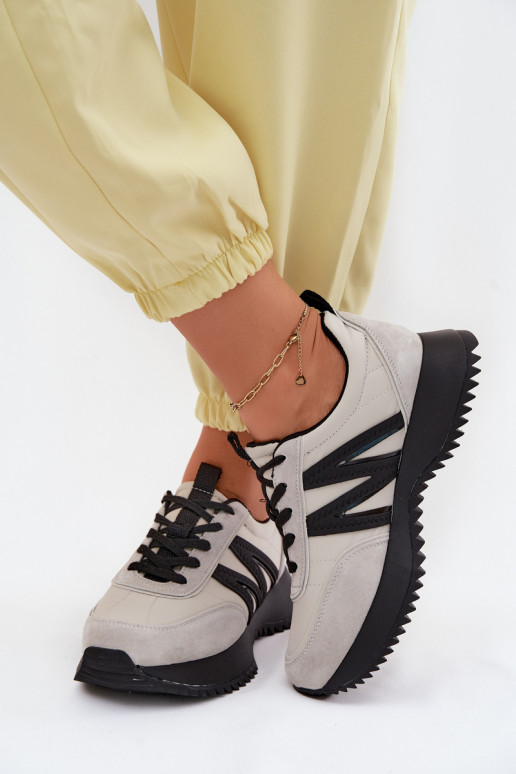 seemisnakhsed Sneakers tüüpi jalanõud Pealiste omad platvormiga Vinceza 41521 Halli värvi