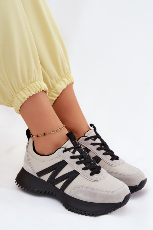 seemisnakhsed Sneakers tüüpi jalanõud Pealiste omad platvormiga Vinceza 41521 Halli värvi