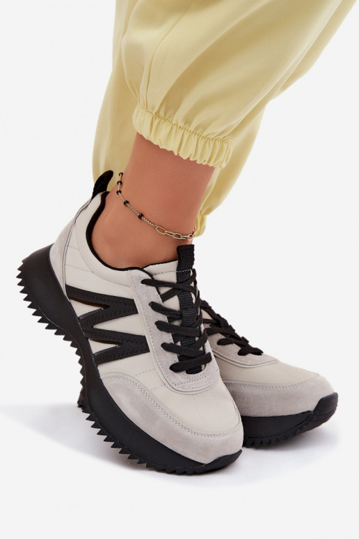 seemisnakhsed Sneakers tüüpi jalanõud Pealiste omad platvormiga Vinceza 41521 Halli värvi