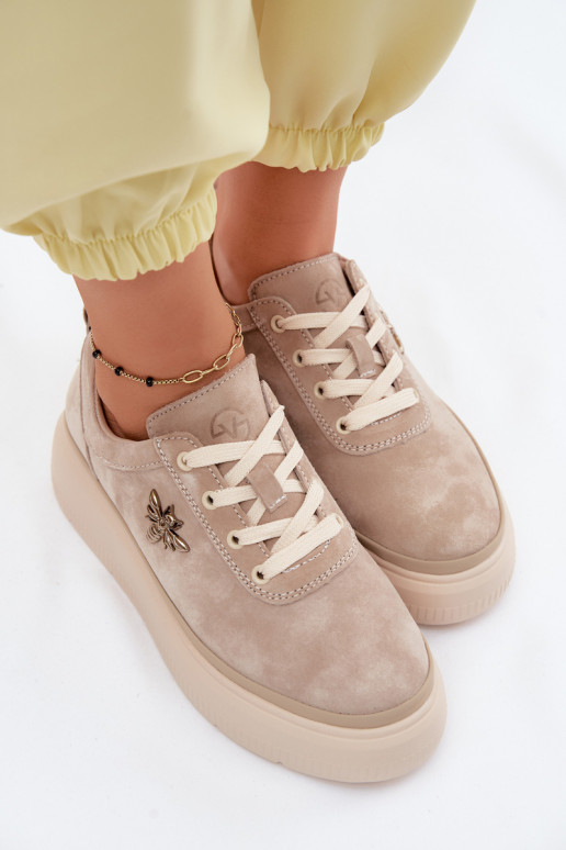 Pealhk seemisnakhsed jalatsid Pealiste omad platvormiga Vinceza 41523 beeži värvi