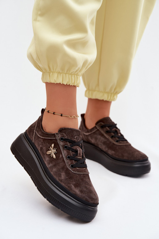 Pealhk seemisnakhsed jalatsid Pealiste omad platvormiga Vinceza 41523 Czekoladosissee