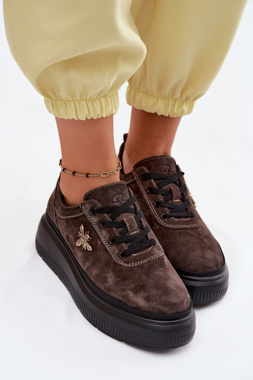Pealhk seemisnakhsed jalatsid Pealiste omad platvormiga Vinceza 41523 Czekoladosissee
