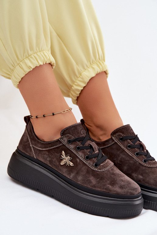 Pealhk seemisnakhsed jalatsid Pealiste omad platvormiga Vinceza 41523 Czekoladosissee