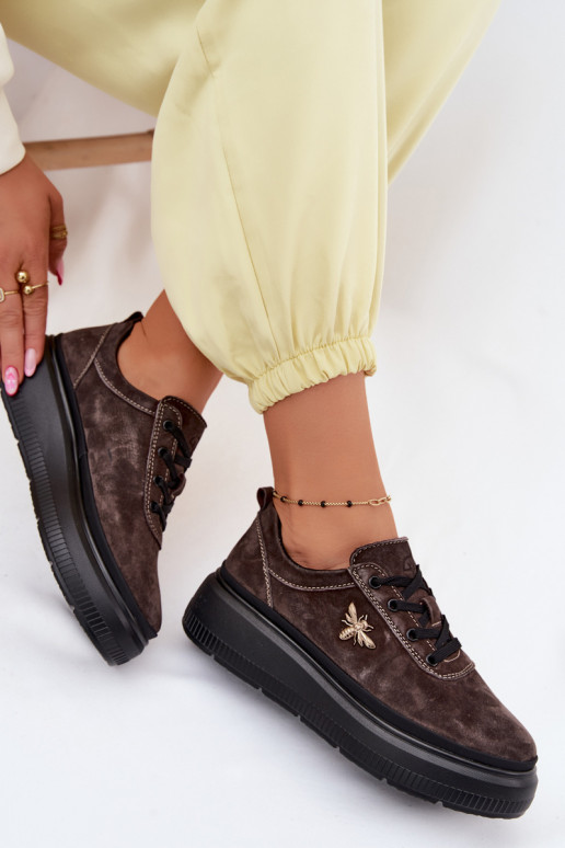 Pealhk seemisnakhsed jalatsid Pealiste omad platvormiga Vinceza 41523 Czekoladosissee