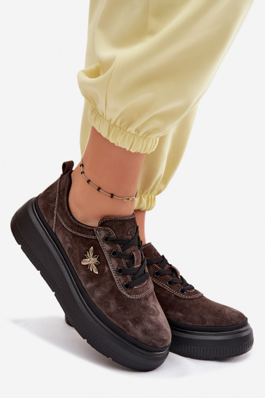 Pealhk seemisnakhsed jalatsid Pealiste omad platvormiga Vinceza 41523 Czekoladosissee