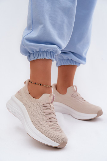 Riidest spordijalatsid Sneakers tüüpi jalanõud Pealiste omad Slip-on Kobbo 102425 beeži värvi 2