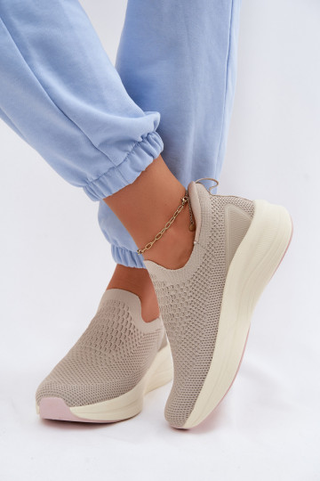 Slip-on Sneakers tüüpi jalanõud Pealiste omad Riidest Kobbo 102424 beeži värvi 2