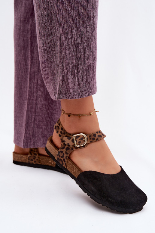 Pealhk Seemisnahksed sandaalidZakrytymi Palcami Sellel onciejka H7365-01 msuud