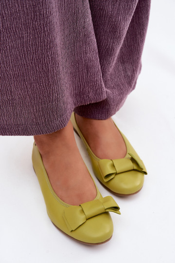 Ballet flats koos paeltega laimi värvuses