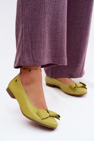 Ballet flats koos paeltega laimi värvuses 2