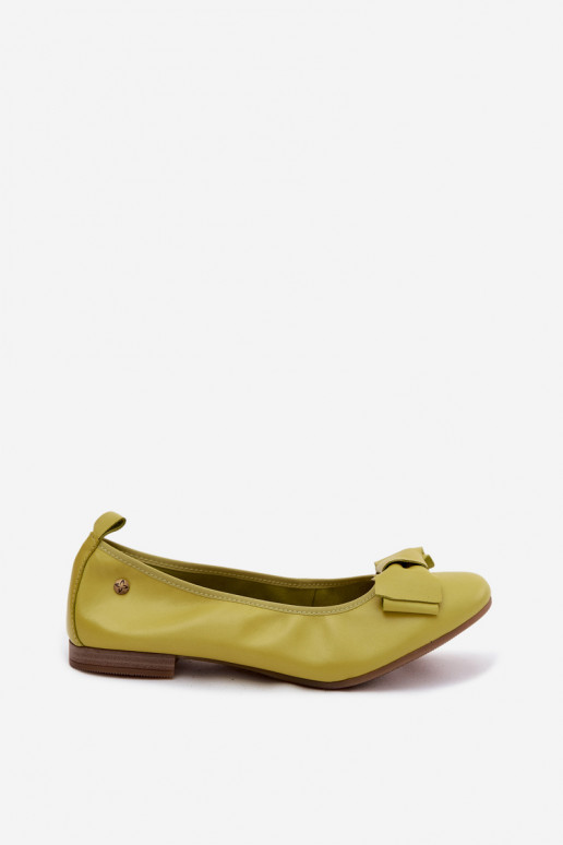 Ballet flats koos paeltega laimi värvuses