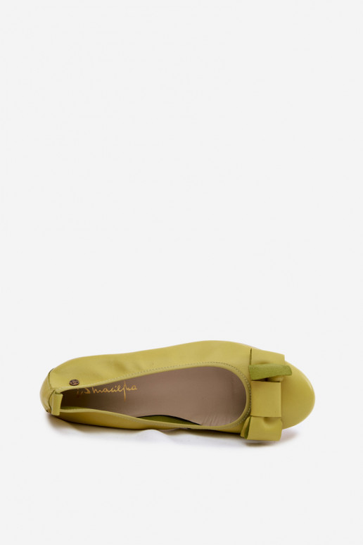 Ballet flats koos paeltega laimi värvuses