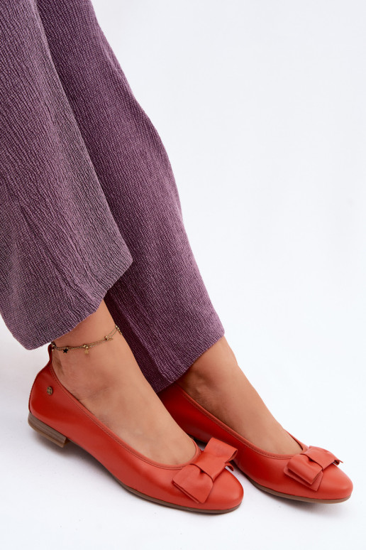 Ballet flats koos paeltega oranžis värvuses