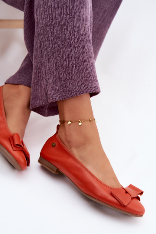 Ballet flats koos paeltega oranžis värvuses