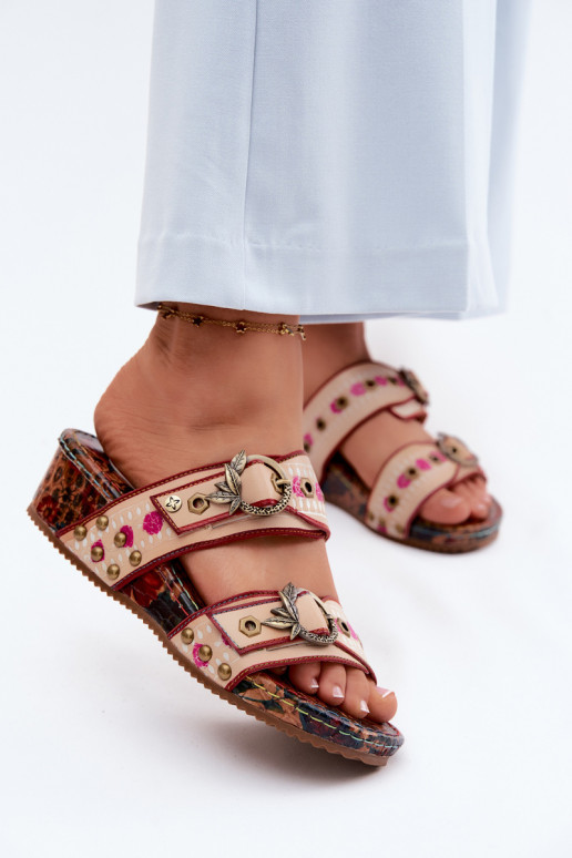 Pealhk Mustriline naiste plätud platvormiga Sellel onciejka K7406-04 Mitmevärvilised