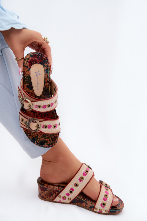 Pealhk Mustriline naiste plätud platvormiga Sellel onciejka K7406-04 Mitmevärvilised