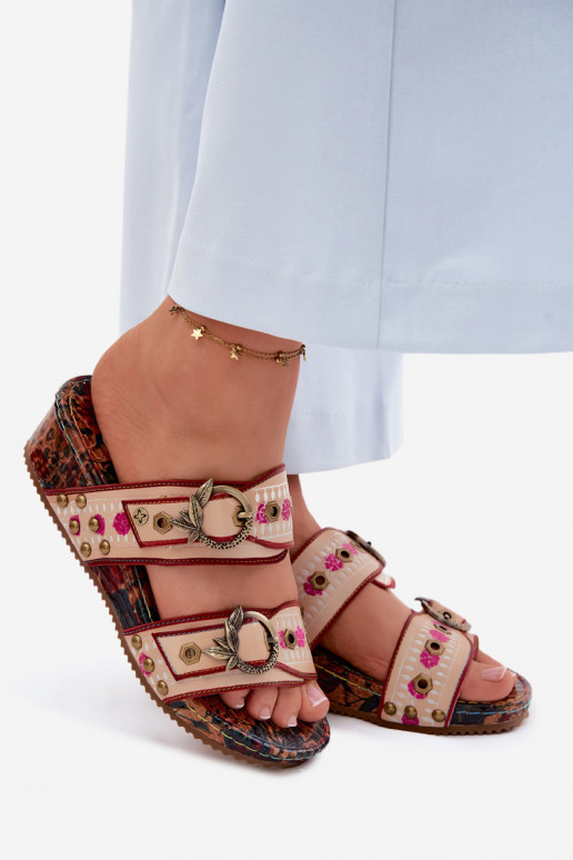 Pealhk Mustriline naiste plätud platvormiga Sellel onciejka K7406-04 Mitmevärvilised