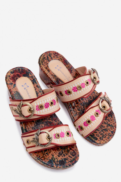 Pealhk Mustriline naiste plätud platvormiga Sellel onciejka K7406-04 Mitmevärvilised