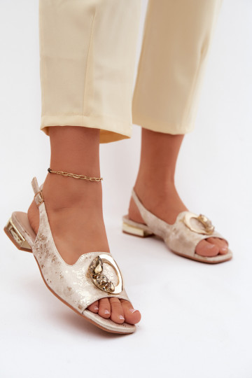 Sellel ondalad sandaalid kaunistustega S.Barski KV61-6024 Kuldset värvi 2