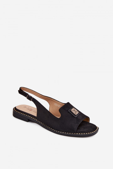 Pealistesandaalid laiade nööridega Koos Ornate Detalem S.Barski KV61-6015 msuud 2