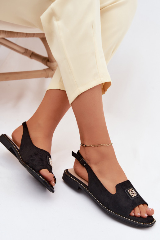 Pealistesandaalid laiade nööridega Koos Ornate Detalem S.Barski KV61-6015 msuud