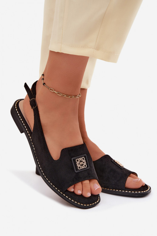 Pealistesandaalid laiade nööridega Koos Ornate Detalem S.Barski KV61-6015 msuud