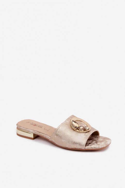 naiste plätud laiade nööridega kaunistustega KV61-6025 Kuldset värvi