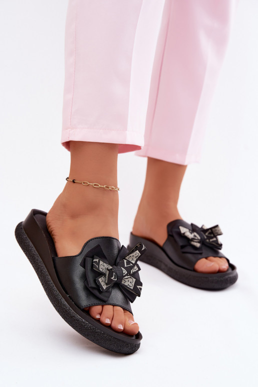 naiste plätud Pealturaalsest nahast lipsukesega S.Barski KV61-6061 msuud