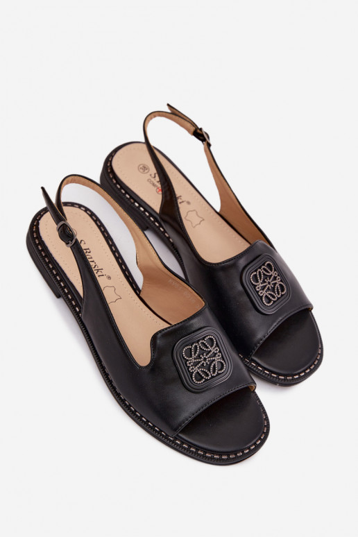 Pealistesandaalid laiade nööridega kaunistustega S.Barski KV61-6016 msuud