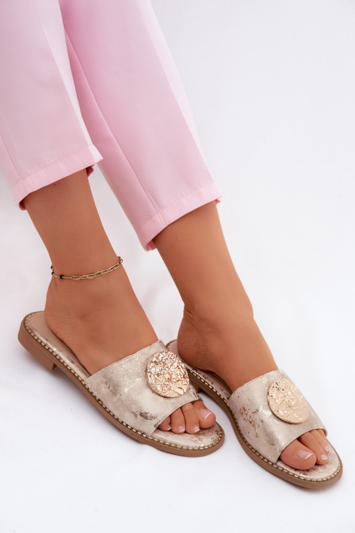 naiste plätud Koos Ornate Detalem Lame konts KV61-6034 Kuldset värvi