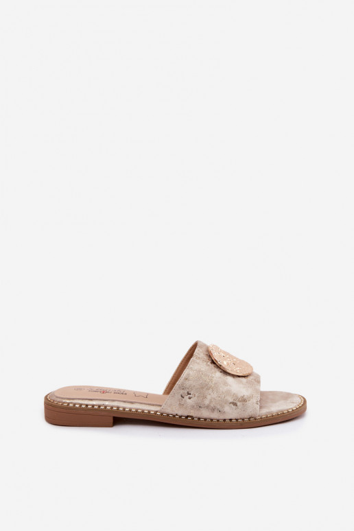 naiste plätud Koos Ornate Detalem Lame konts KV61-6034 Kuldset värvi