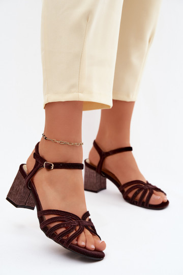 Aksamitne Pealistesandaalid D&A SR61-0102 bordoo-värvi 2