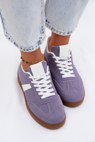 Sneakers tüüpi jalanõud Pealiste omadImitacji seemisnakhsedu Violetne värv Calira