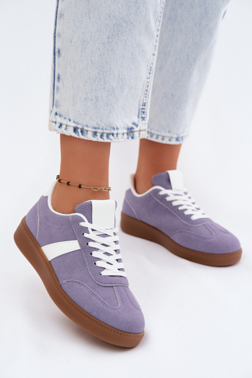 Tennised kunstnahast imitatsiooniga violetne Calira