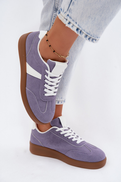 Tennised kunstnahast imitatsiooniga violetne Calira