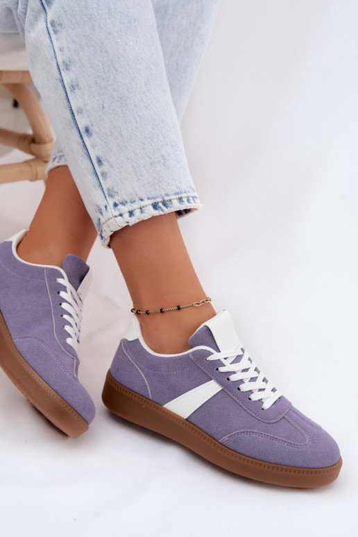 Tennised kunstnahast imitatsiooniga violetne Calira