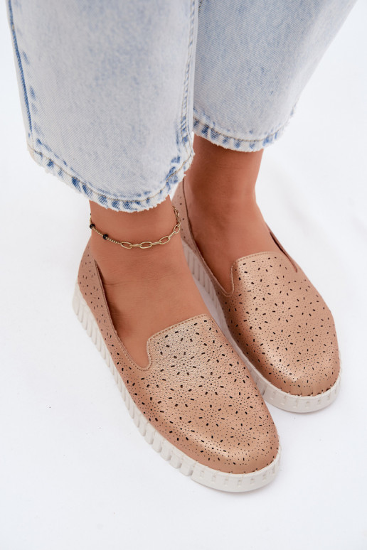 Slip-on kingad perforatsioonielementidega šampanja Salty