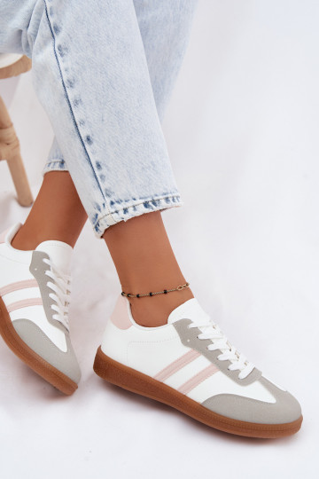 Sneakers tüüpi jalanõud Pealiste omad Valget-Tumeroosad värvi Seabell