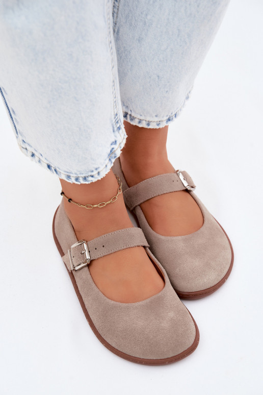 Baleriinad BarefootPealturalnego seemisnakhsedu Zazoo 316 Cappuccino