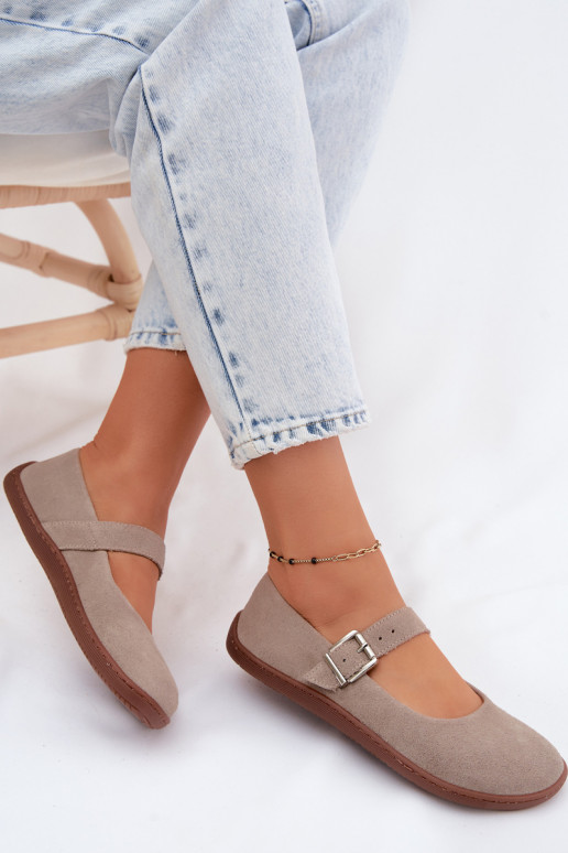 Baleriinad BarefootPealturalnego seemisnakhsedu Zazoo 316 Cappuccino